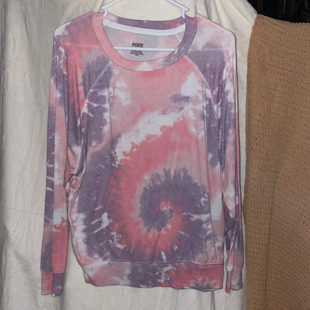 PINK tie dye thicker T-shirt M